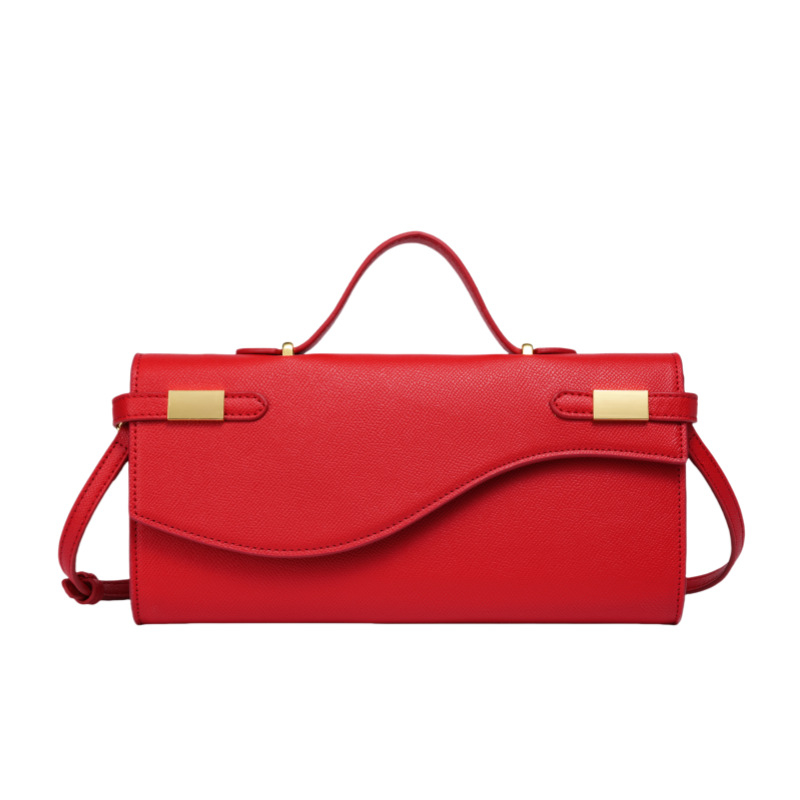 Yaqi PU kožna mini crossbody torbica, retro tekstura, magnetsko zatvaranje, podstava od poliestera, vodoravni kvadratni oblik