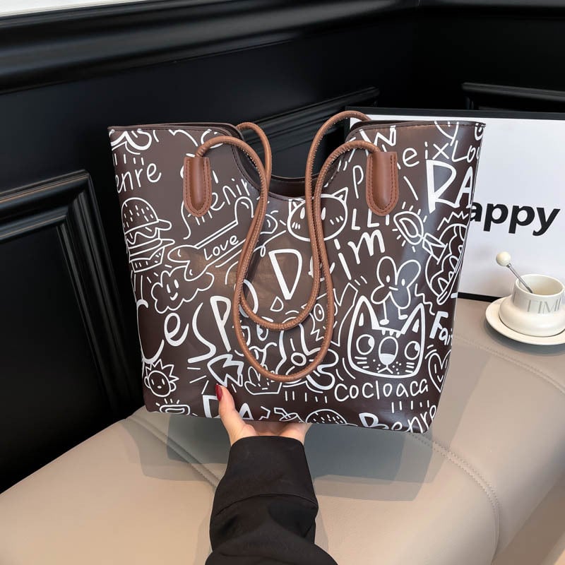 Tote torba s urbanim jednostavnim stilom, PU materijal, vodoravni kvadratni oblik, zatvarač, podstava od poliestera