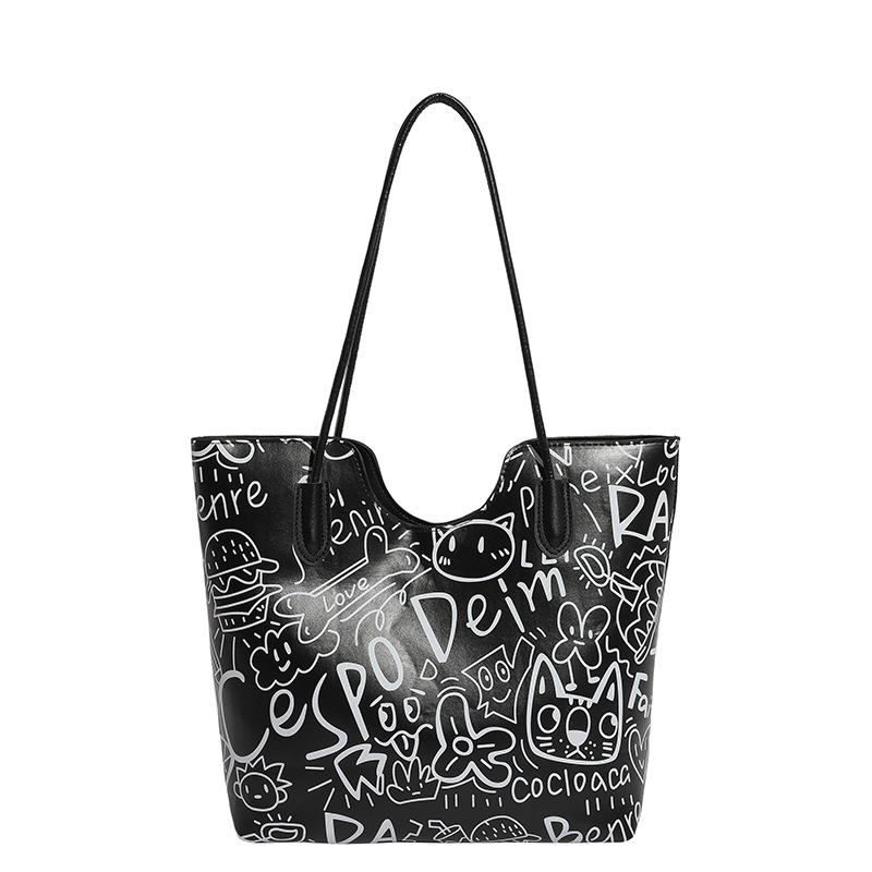 Tote torba s urbanim jednostavnim stilom, PU materijal, vodoravni kvadratni oblik, zatvarač, podstava od poliestera