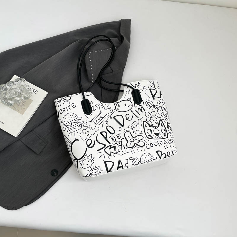 Tote torba s urbanim jednostavnim stilom, PU materijal, vodoravni kvadratni oblik, zatvarač, podstava od poliestera