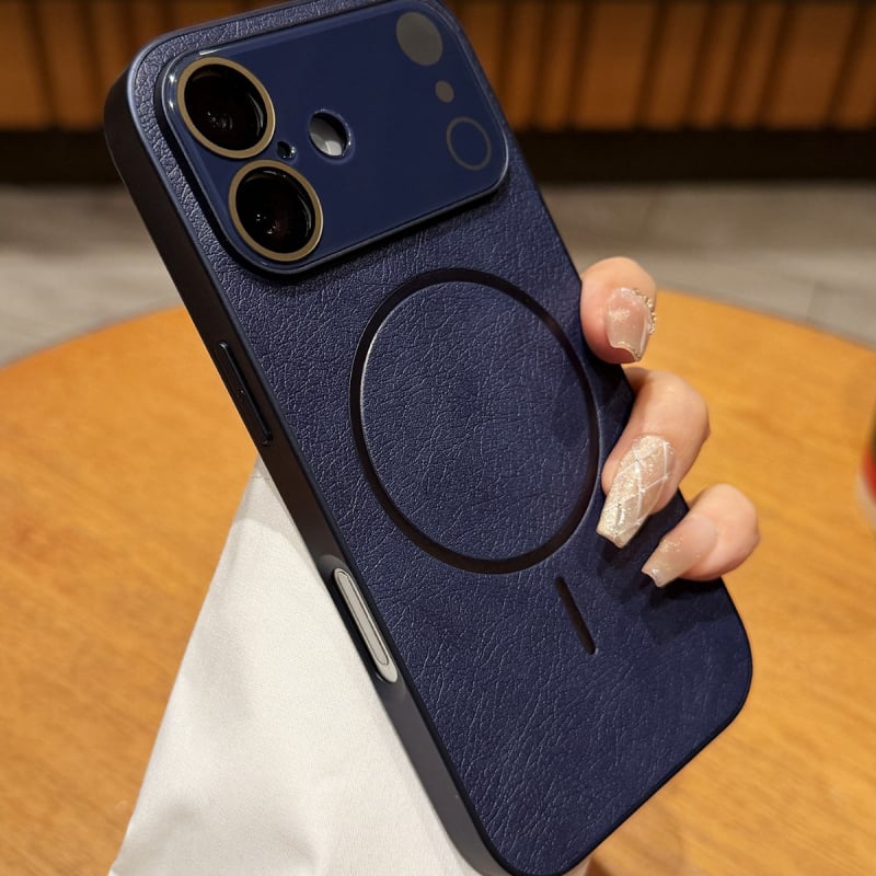 Pouzdro na iPhone 17 Pro Max – minimalistické ochranné puzdro, syntetická koža, ražba povrchu, proti pádu