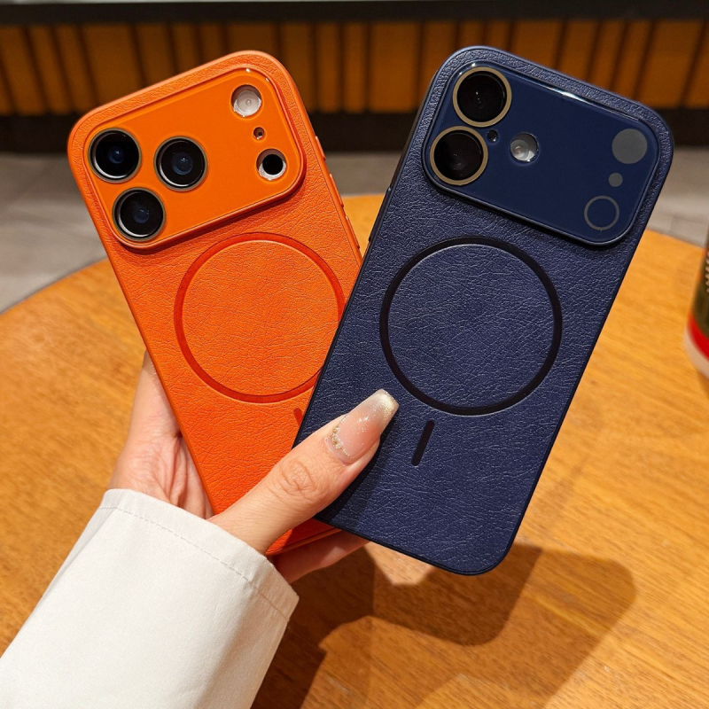 Pouzdro na iPhone 17 Pro Max – minimalistické ochranné puzdro, syntetická koža, ražba povrchu, proti pádu