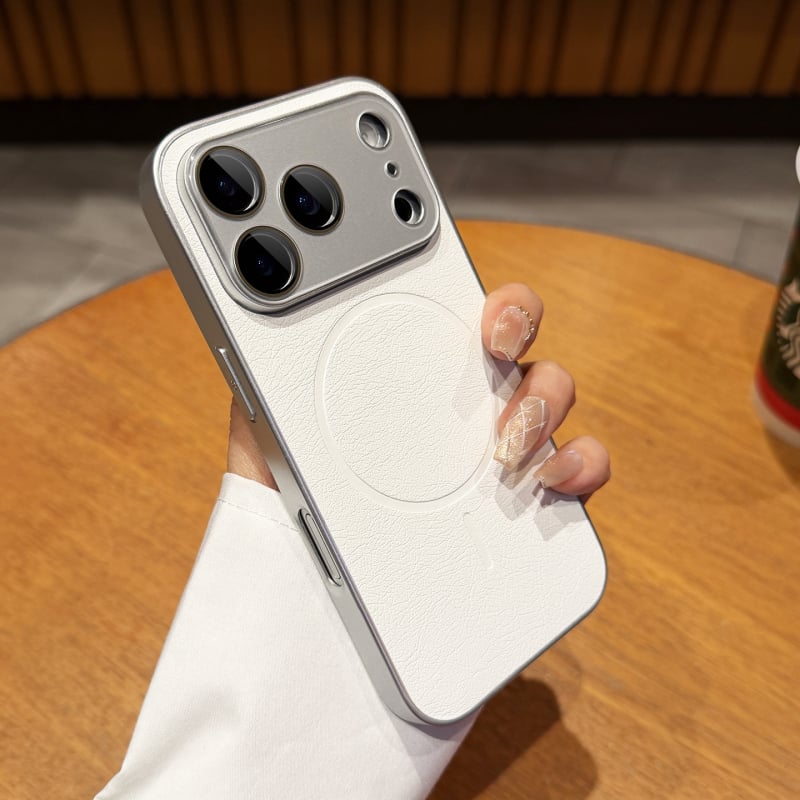 Pouzdro na iPhone 17 Pro Max – minimalistické ochranné puzdro, syntetická koža, ražba povrchu, proti pádu