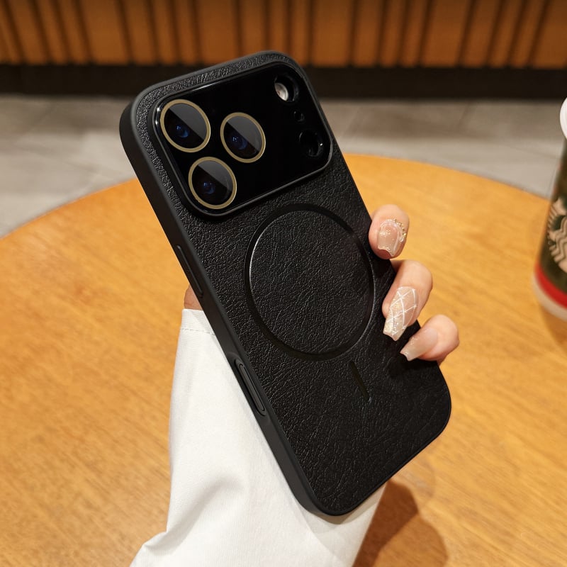 Pouzdro na iPhone 17 Pro Max – minimalistické ochranné puzdro, syntetická koža, ražba povrchu, proti pádu