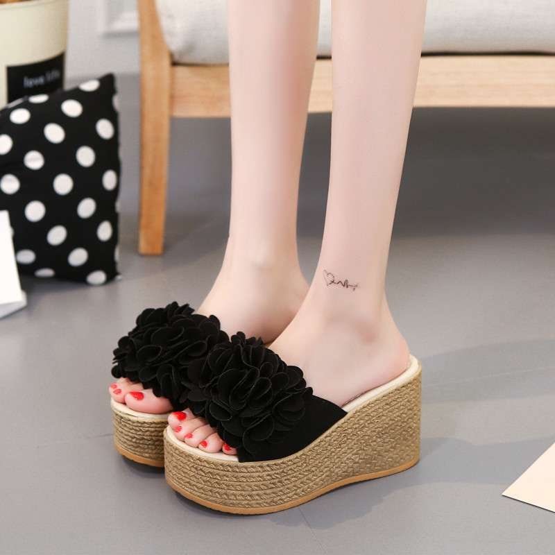 Ženske ljetne sandale s platformom – korejskog stila, EVA gornji dio, gumeni potplat, protuklizne, debljina potplata 11 cm i više