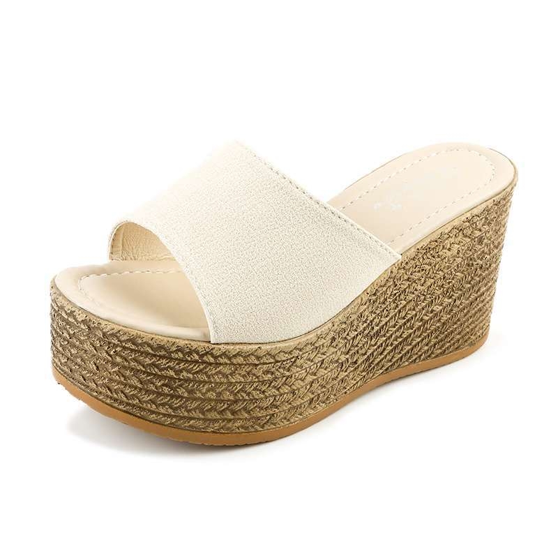 Ženske ljetne sandale s platformom – korejskog stila, EVA gornji dio, gumeni potplat, protuklizne, debljina potplata 11 cm i više