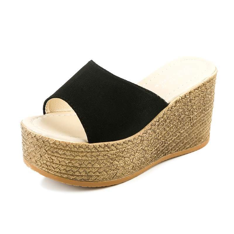 Ženske ljetne sandale s platformom – korejskog stila, EVA gornji dio, gumeni potplat, protuklizne, debljina potplata 11 cm i više