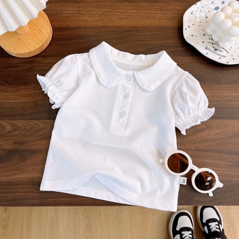 Dječje pamučno polo majica, unisex, ljetni komad, jednobojni uzorak, za djecu od 8 godina