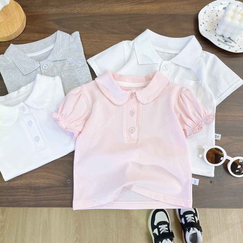 Dječje pamučno polo majica, unisex, ljetni komad, jednobojni uzorak, za djecu od 8 godina