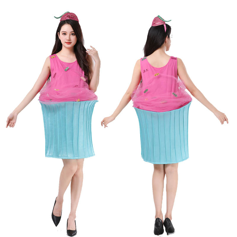 Kostim za cosplay za žene – kapuljačasta haljina s temom Halloween Food Ice Cream, poliester 80–90% materijal, Joy meikeshi, za igre/animacije