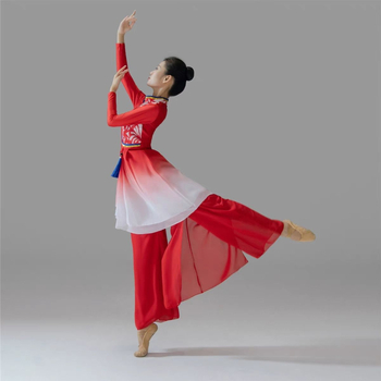 Uniszex etnikus táncruha Chenille-anyagból – fan-tánc a színpadon, 2025 tavasz, Termékszám a1009516701