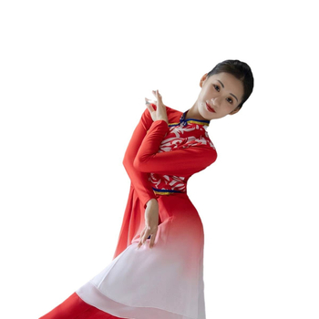 Uniszex etnikus táncruha Chenille-anyagból – fan-tánc a színpadon, 2025 tavasz, Termékszám a1009516701