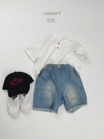 Dječja polo majica - Korejski stil, 100% pamuk, jednobojna, ljeto