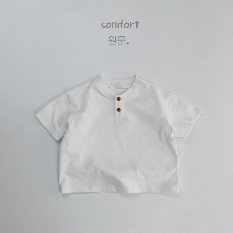 Dječja polo majica - Korejski stil, 100% pamuk, jednobojna, ljeto