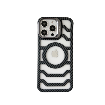 Maska od karbonskih vlakana za iPhone 17 Pro Max, magnetsko pričvršćivanje, odvod topline i postolje – bez okvira