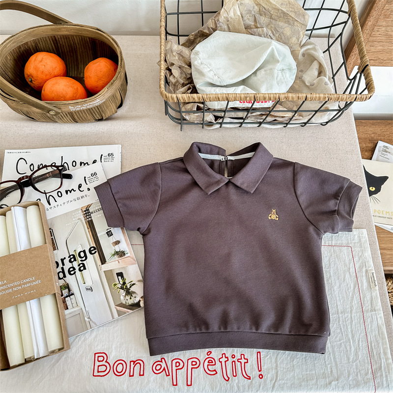 Dječje polo majice u korejskom stilu, unisex, pamuk, za djecu 3–8 godina