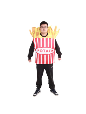 Cosplay костюм в комплект - унисекс сценично облекло с дизайн Potato Stick, полиестер-еластанова смес, пролет 2025