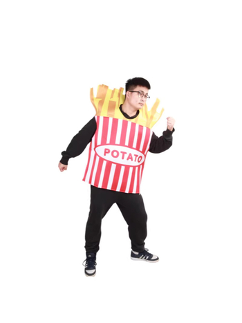 Cosplay костюм в комплект - унисекс сценично облекло с дизайн Potato Stick, полиестер-еластанова смес, пролет 2025