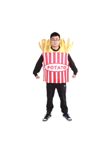 Cosplay костюм в комплект - унисекс сценично облекло с дизайн Potato Stick, полиестер-еластанова смес, пролет 2025