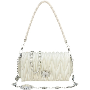 Дамска чанта от полиестер, квадратна форма, хоризонтален стил, закопчаване с щракване, вътрешен джоб с цип