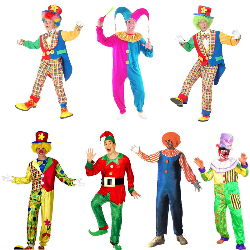 Klaun kostim set za scenske nastupe, poliester, unisex, scenski kostim (Proljeće 2024; Materijal: poliester; Kategorija: set; Spol: unisex; Namjena: scenski nastupi)