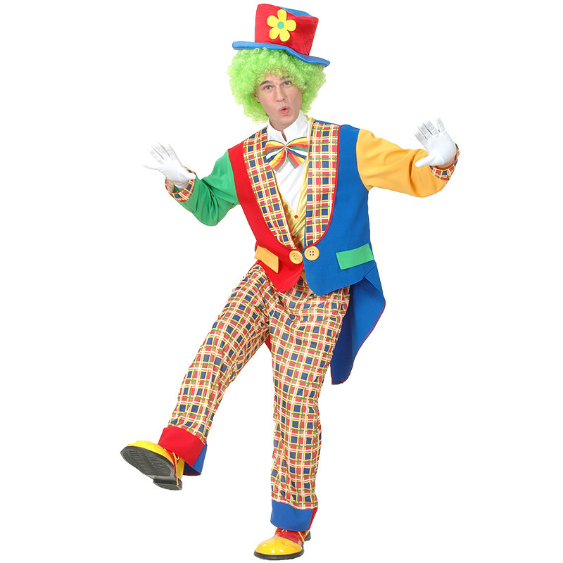 Klaun kostim set za scenske nastupe, poliester, unisex, scenski kostim (Proljeće 2024; Materijal: poliester; Kategorija: set; Spol: unisex; Namjena: scenski nastupi)