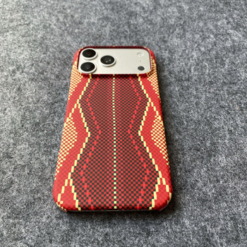 Калъф за телефон с Kevlar текстура и карбонова повърхност, матово покритие — PC материал, удароустойчив, антипръстови отпечатъци, поддръжка за персонализиране, съвместим с iPhone 11–17 серия