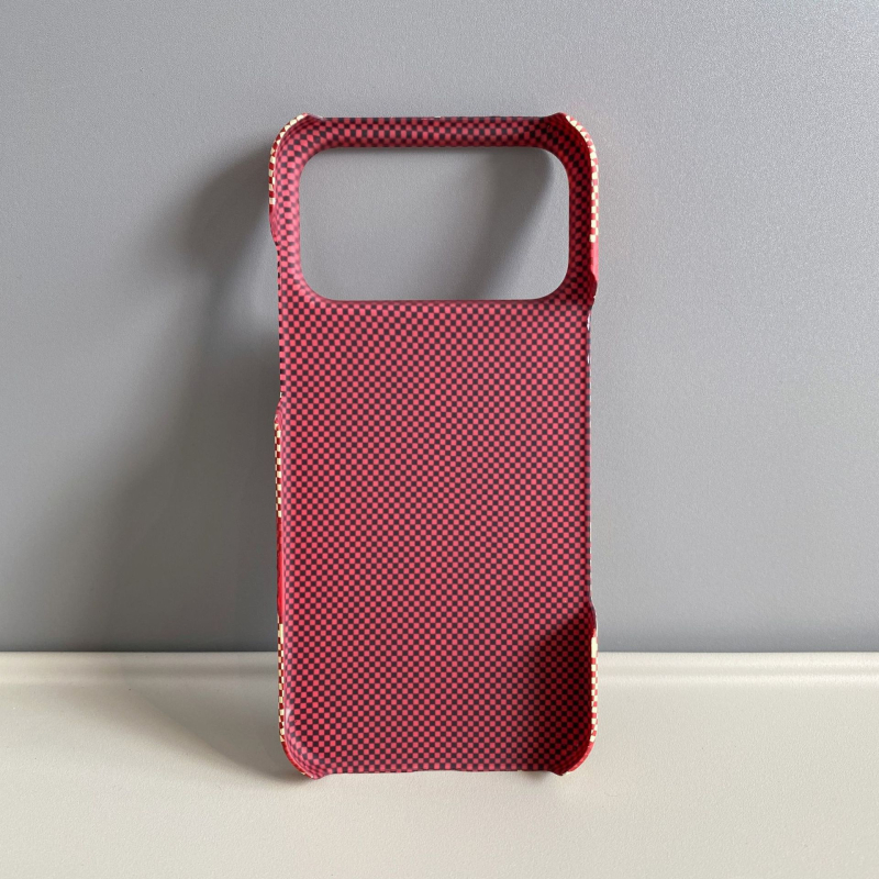 Калъф за телефон с Kevlar текстура и карбонова повърхност, матово покритие — PC материал, удароустойчив, антипръстови отпечатъци, поддръжка за персонализиране, съвместим с iPhone 11–17 серия