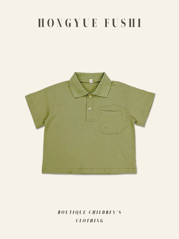 Polo majica za dječake - kratki rukavi, 100% pamuk, ovratnik s preklopom, korejski stil, ljeto, za djecu 3–8 godina