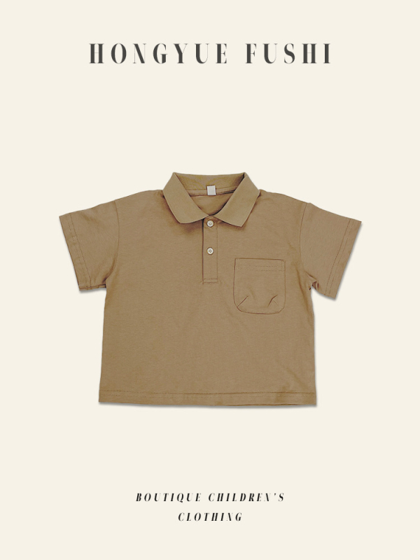 Polo majica za dječake - kratki rukavi, 100% pamuk, ovratnik s preklopom, korejski stil, ljeto, za djecu 3–8 godina