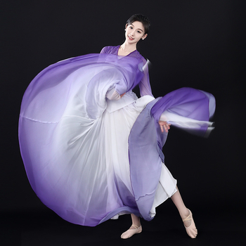 Női klasszikus táncruha készlet próba- és előadás céljára, chiffon és poliészter anyag, 2025 tavasz