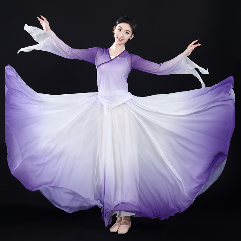 Női klasszikus táncruha készlet próba- és előadás céljára, chiffon és poliészter anyag, 2025 tavasz