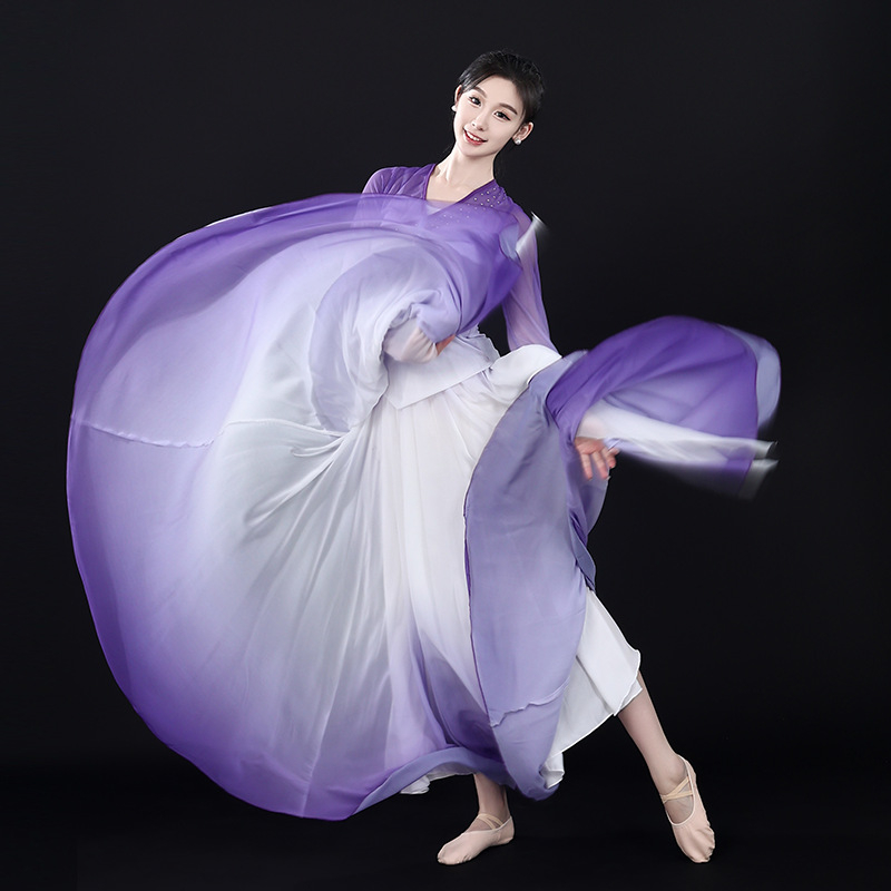 Női klasszikus táncruha készlet próba- és előadás céljára, chiffon és poliészter anyag, 2025 tavasz