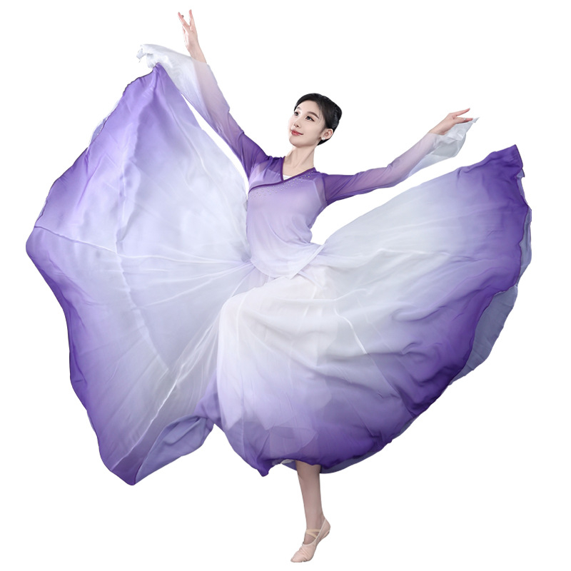 Női klasszikus táncruha készlet próba- és előadás céljára, chiffon és poliészter anyag, 2025 tavasz