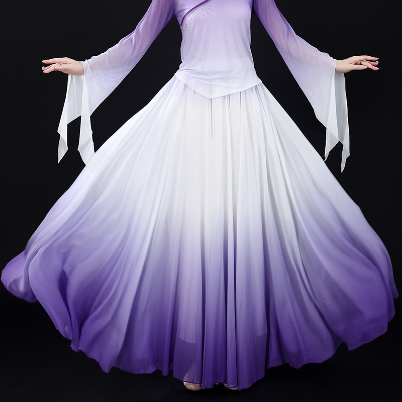 Női klasszikus táncruha készlet próba- és előadás céljára, chiffon és poliészter anyag, 2025 tavasz