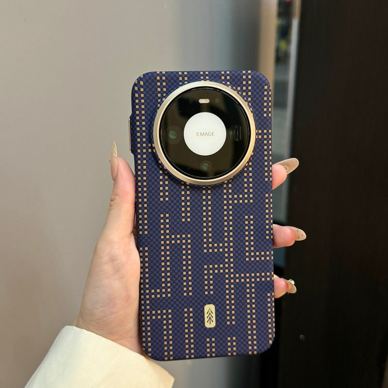 Husă de protecție Huawei Mate80 – ultra-subțire, magnetică, cu textură Kevlar, anti-cadere, policarbonat