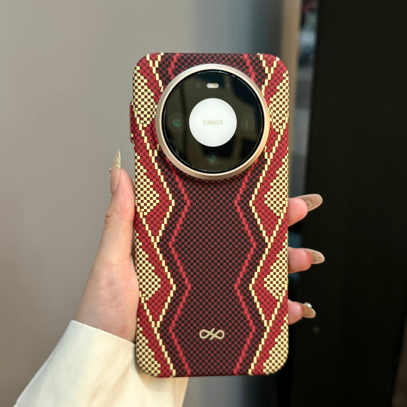 Husă de protecție Huawei Mate80 – ultra-subțire, magnetică, cu textură Kevlar, anti-cadere, policarbonat