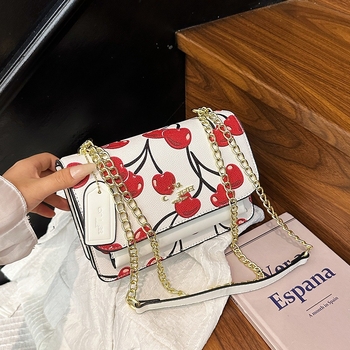 Torba s cross-border stilom, PU materijal, srcolik oblik, otvor s kapom, skriveni džep sa zatvaračem, jedna naramenica, proljeće 2025