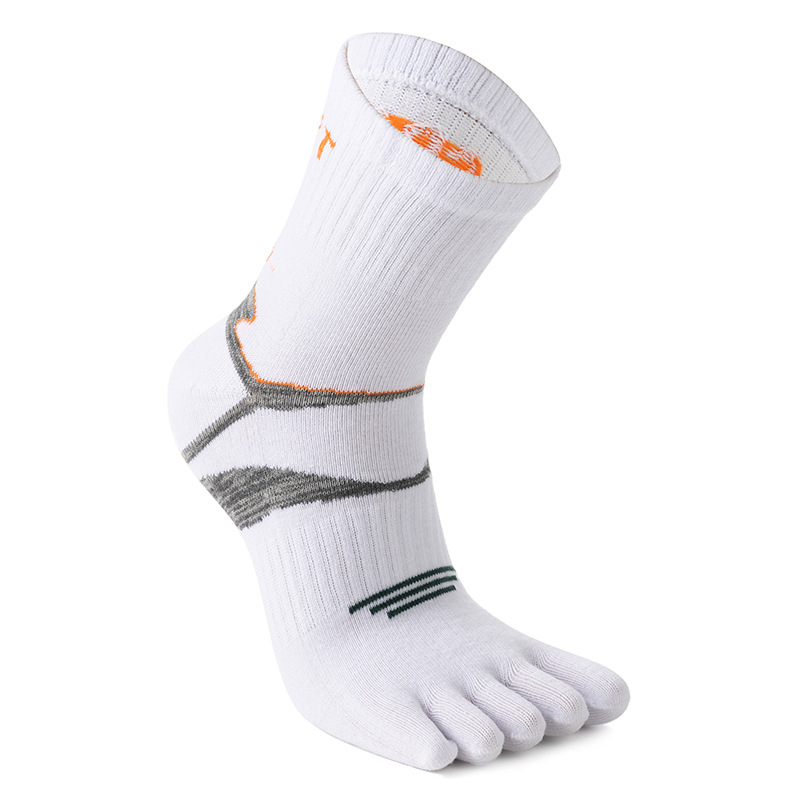 Muške čarape s pet prstiju, 100% pamuk, antibakterijske, upijaju znoj i deodoriraju, srednje dužine, pogodne za sve sezone