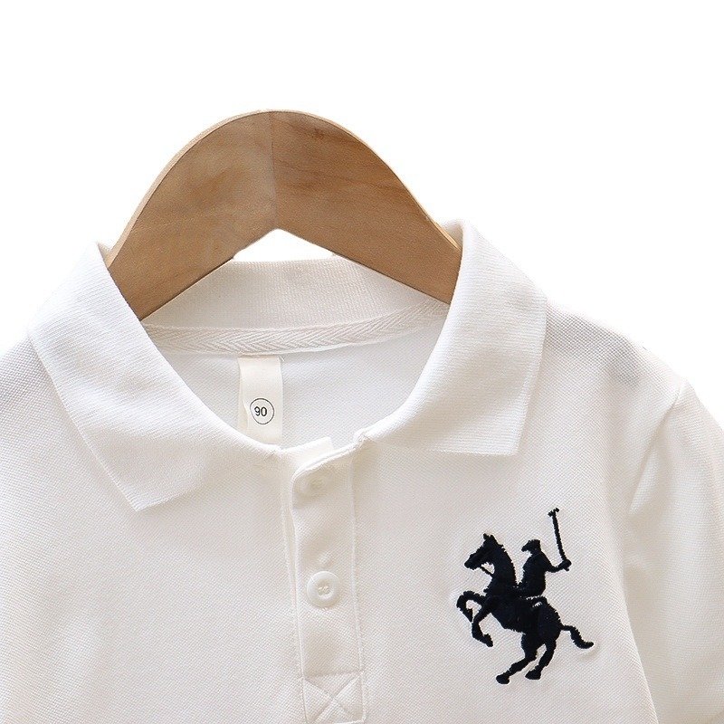 Polo majica za dječake - pamuk, karikaturni uzorak, izvezeno, ljeto