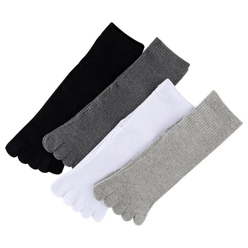 Мъжки памучни чорапи с пет пръста за есенно-зимния сезон, попиване на пот, дезодориращи, против триене, средна дължина