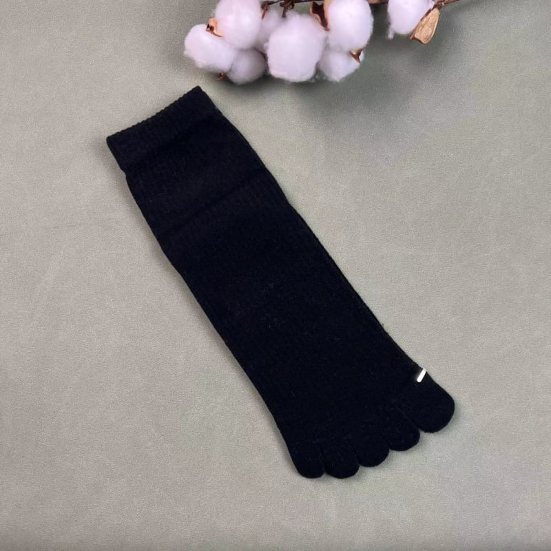 Мъжки памучни чорапи с пет пръста за есенно-зимния сезон, попиване на пот, дезодориращи, против триене, средна дължина