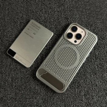 Maska za iPhone 11/12/13/14 od mat PC materijala, odvodi toplinu, otporna na padove, ugrađeni držač, magnetsko pričvršćivanje