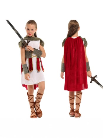 Stari rimski ratnik kostim - unisex, za pozornicu, mješavina poliestera i spandeksa, 95% poliestera, spandeks <30%, za uzrast ispod 17 godina, proljeće 2025