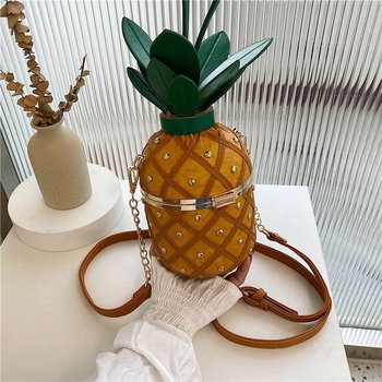 PU bucket torba s rivetnim romboidnim uzorkom, zatvaranje lokotom, preko ramena ili crossbody, inspirirano ananasom, proljeće 2025