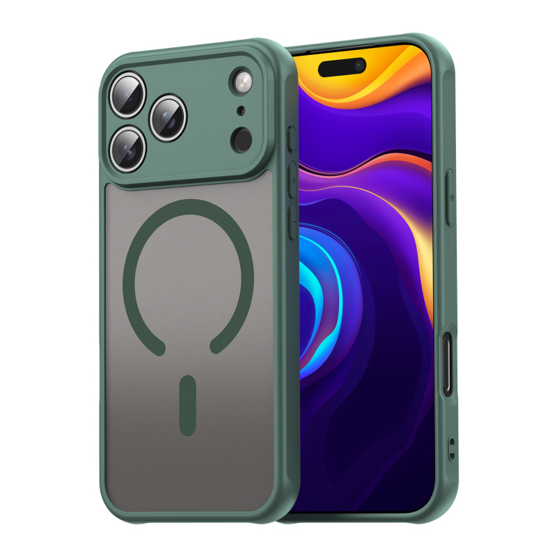 Kućište za telefon 2-u-1 s mat završnom obradom, magnetska zaštita od pada (PC + TPU) za iPhone 12–17 Pro/Pro Max