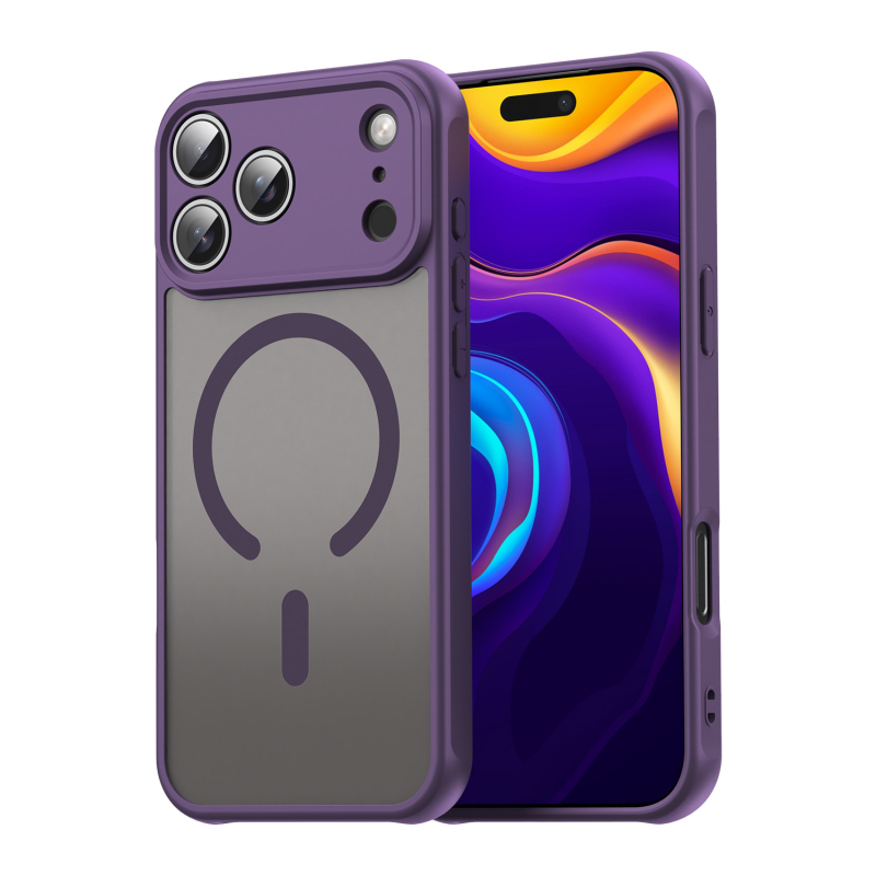 Kućište za telefon 2-u-1 s mat završnom obradom, magnetska zaštita od pada (PC + TPU) za iPhone 12–17 Pro/Pro Max