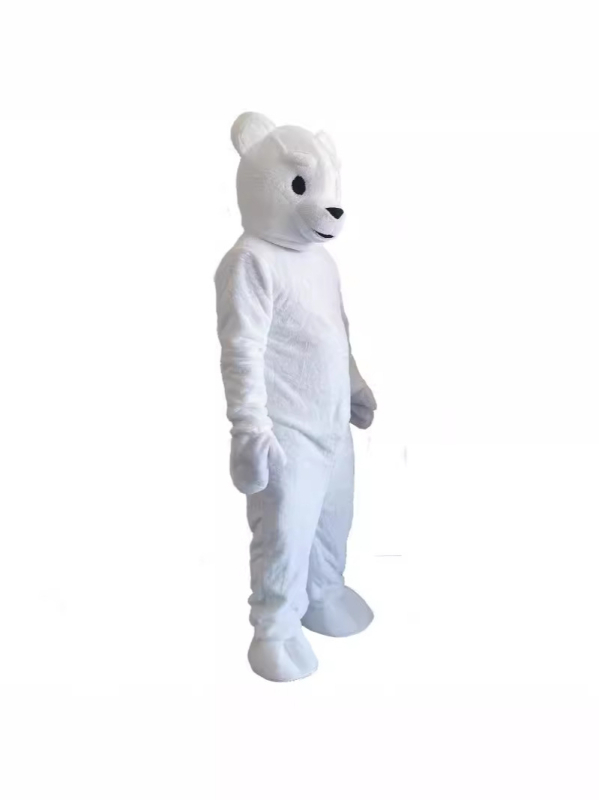 Plišani polarni medvjed kostim za scensku predstavu – Halloween i Božić, materijal: poliester sa spandeksom, neutralno spol, proljeće 2023, za dob 25–29