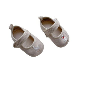 Обувки за бебета и малки деца – мека подметка, закопчаване с велкро, антихлъзгаща подметка, памучна горна част, карикатурен принт (12–36 месеца, пролет/есен)