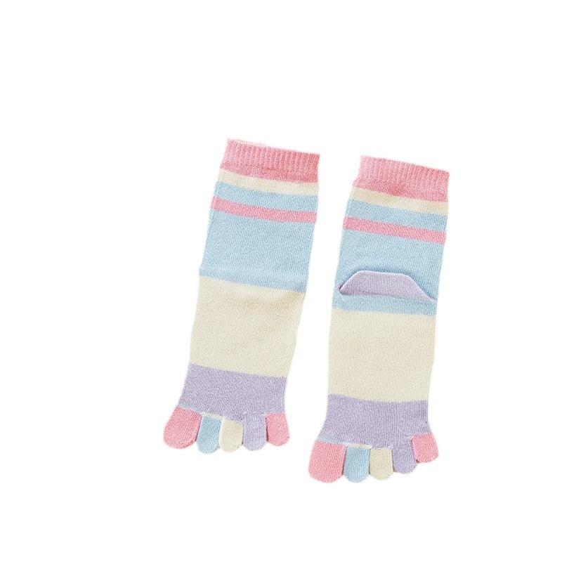 Детски чорапи с пет пръста от памук — попиване на пот, дезодориращи и против триене; 80–90% памук; средна дължина на тръбата; произход Shaoxing